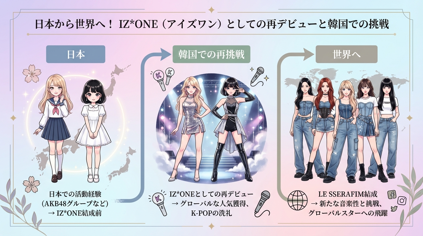 日本から世界へ！IZ*ONE（アイズワン）としての再デビューと韓国での挑戦