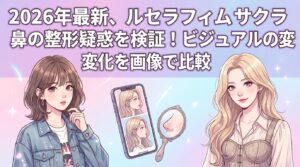 2026年最新、ルセラフィムサクラ鼻の整形疑惑を検証！ビジュアルの変化を画像で比較