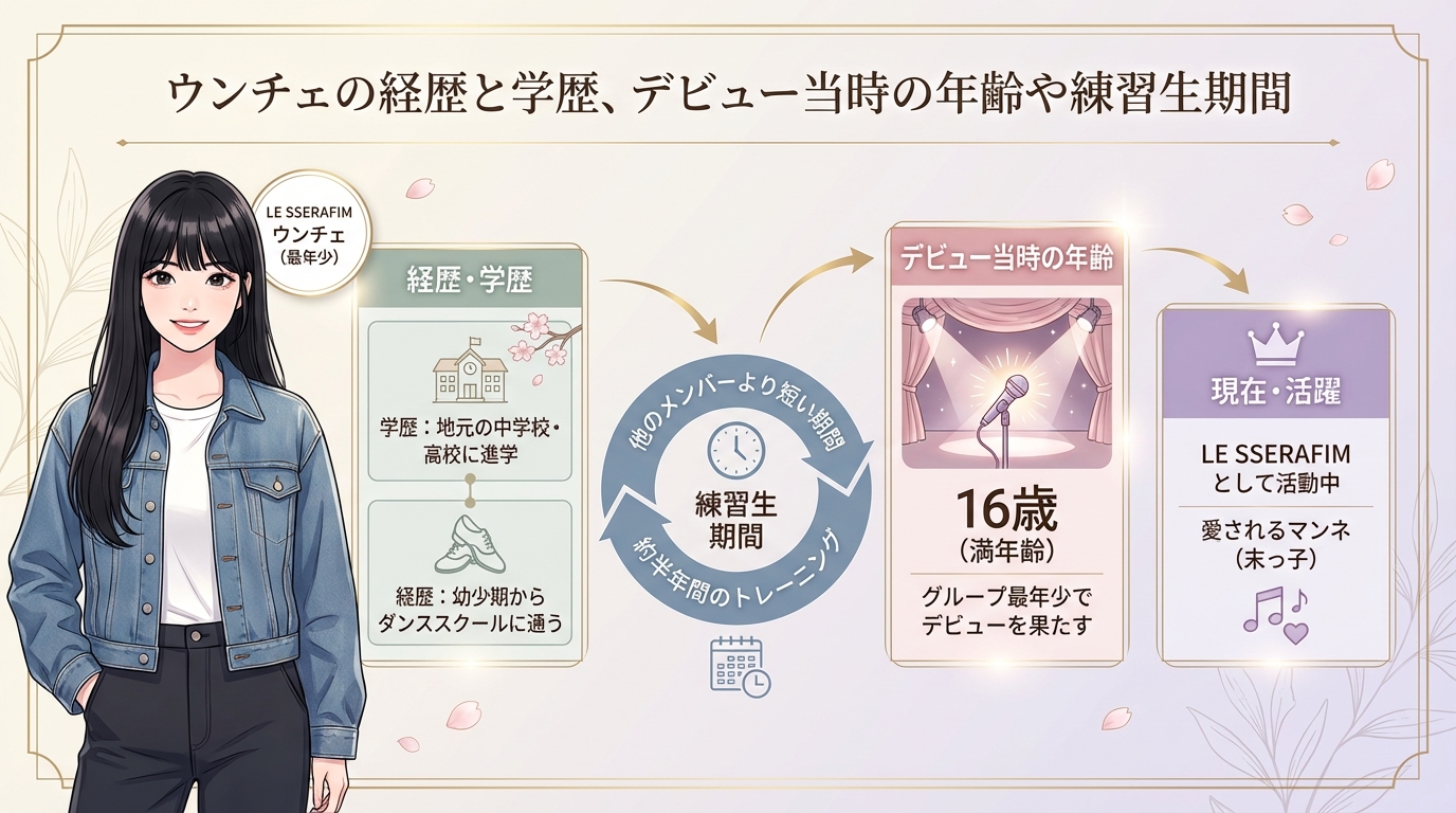 ウンチェの経歴と学歴、デビュー当時の年齢や練習生期間