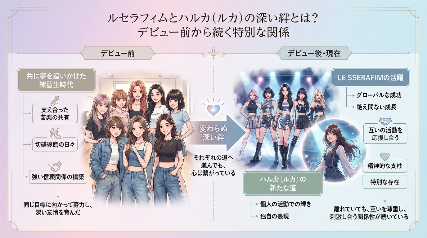 ルセラフィムとハルカ(ルカ)の深い絆とは?デビュー前から続く特別な関係