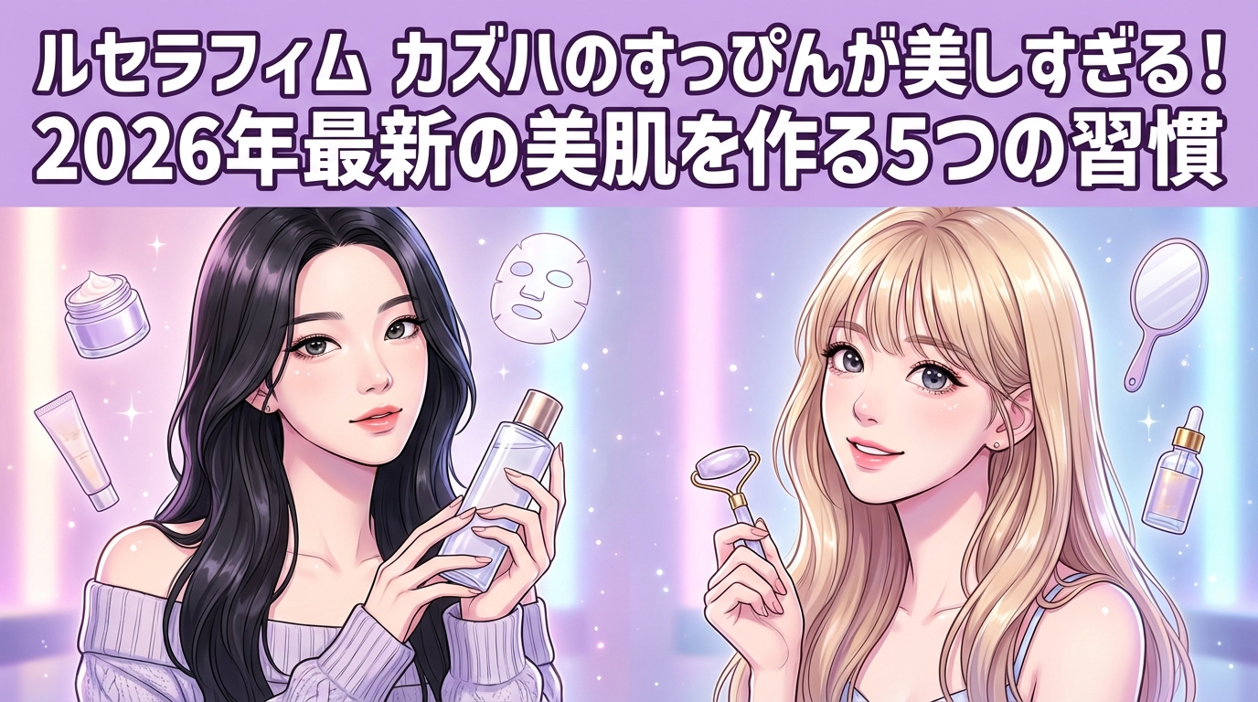 ルセラフィム カズハのすっぴんが美しすぎる！2026年最新の美肌を作る5つの習慣