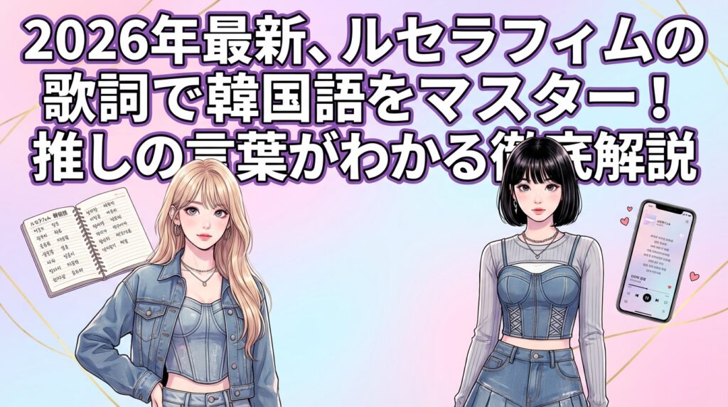 2026年最新、ルセラフィムの歌詞で韓国語をマスター！推しの言葉がわかる徹底解説