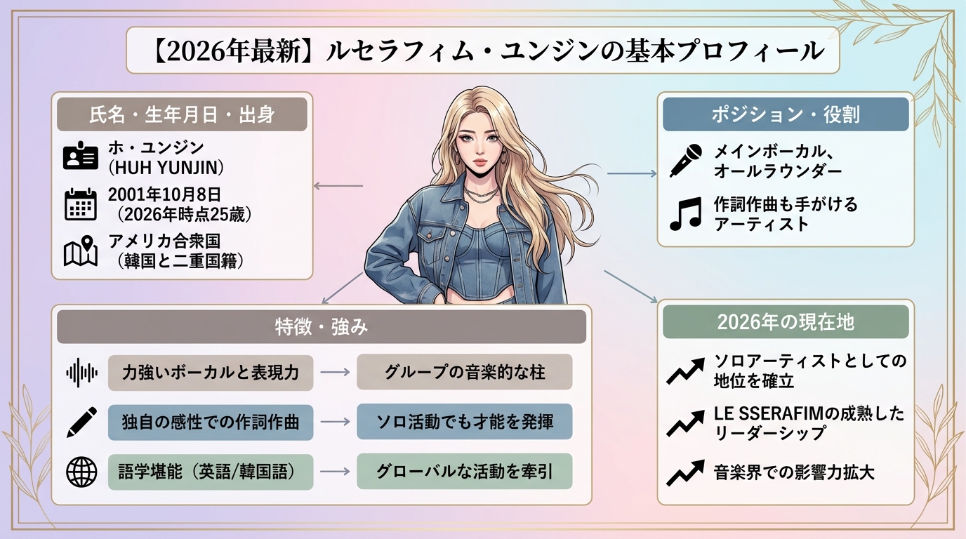 【2026年最新】ルセラフィム・ユンジンの基本プロフィール