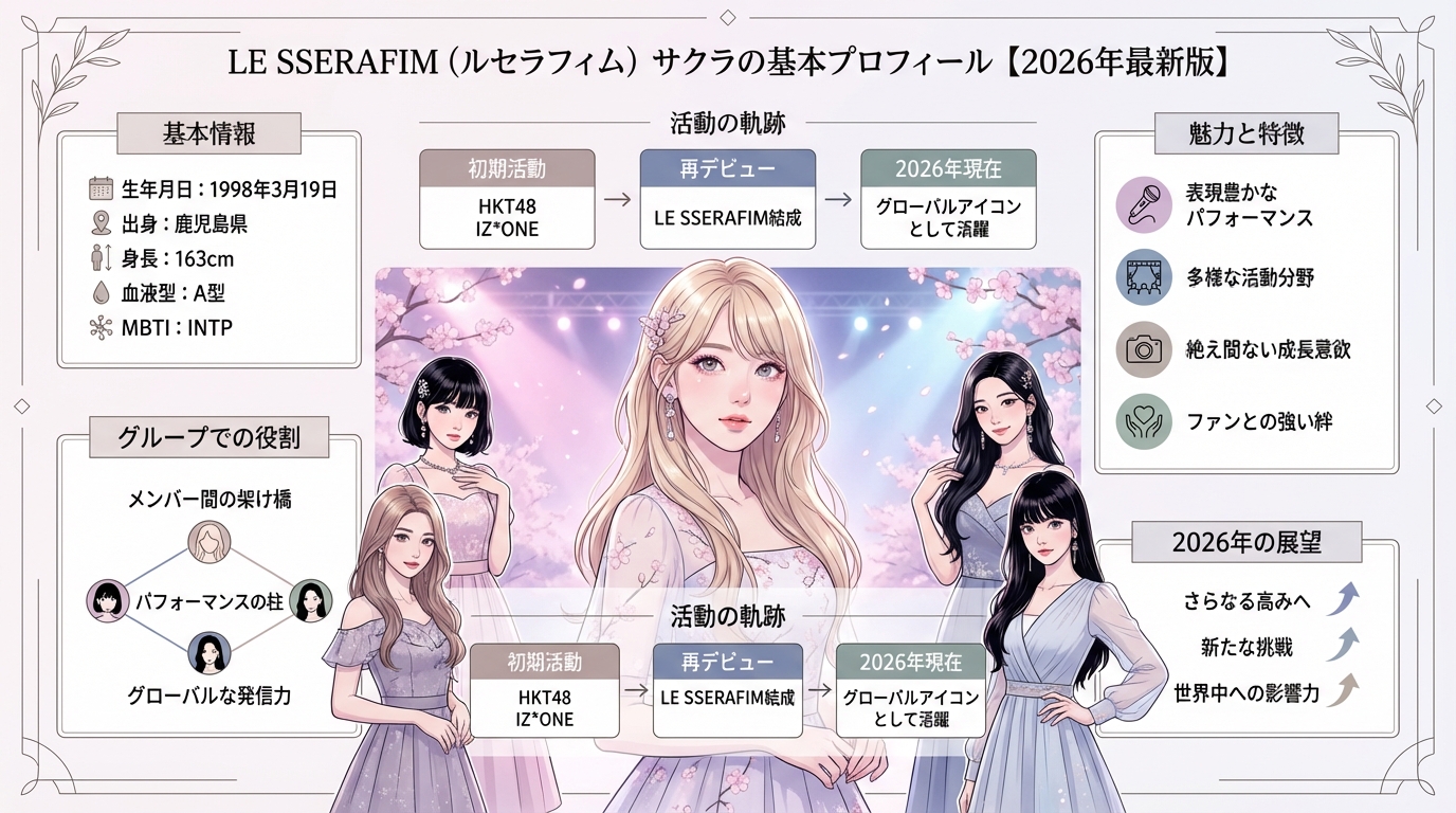 LE SSERAFIM（ルセラフィム）サクラの基本プロフィール【2026年最新版】