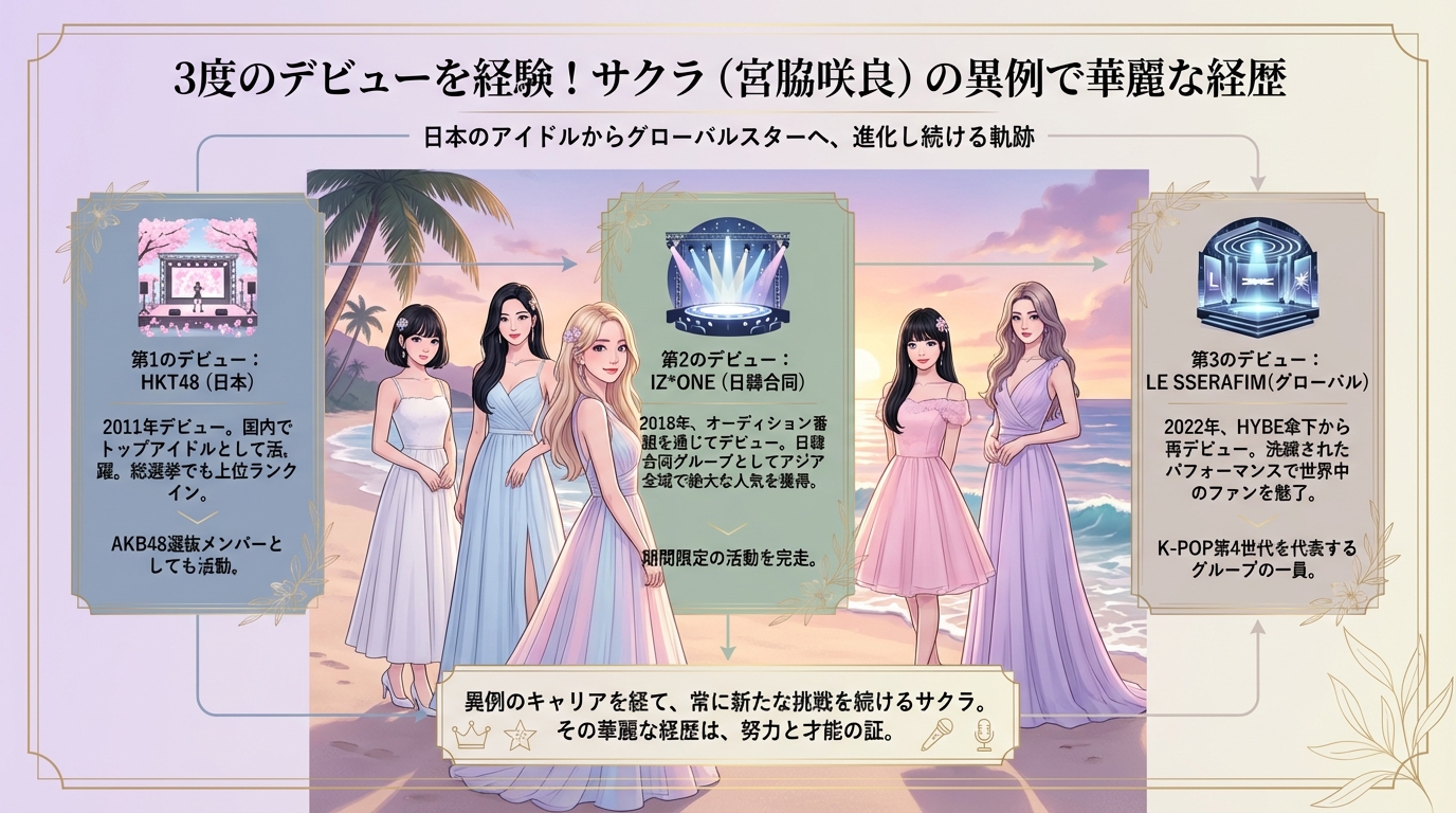 3度のデビューを経験！サクラ（宮脇咲良）の異例で華麗な経歴