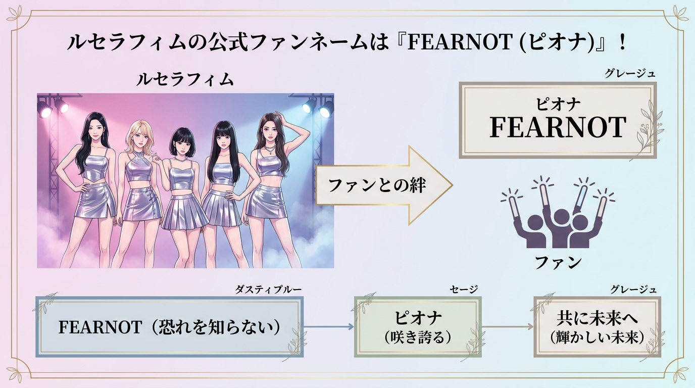 ルセラフィムの公式ファンネームは「FEARNOT（ピオナ）」！